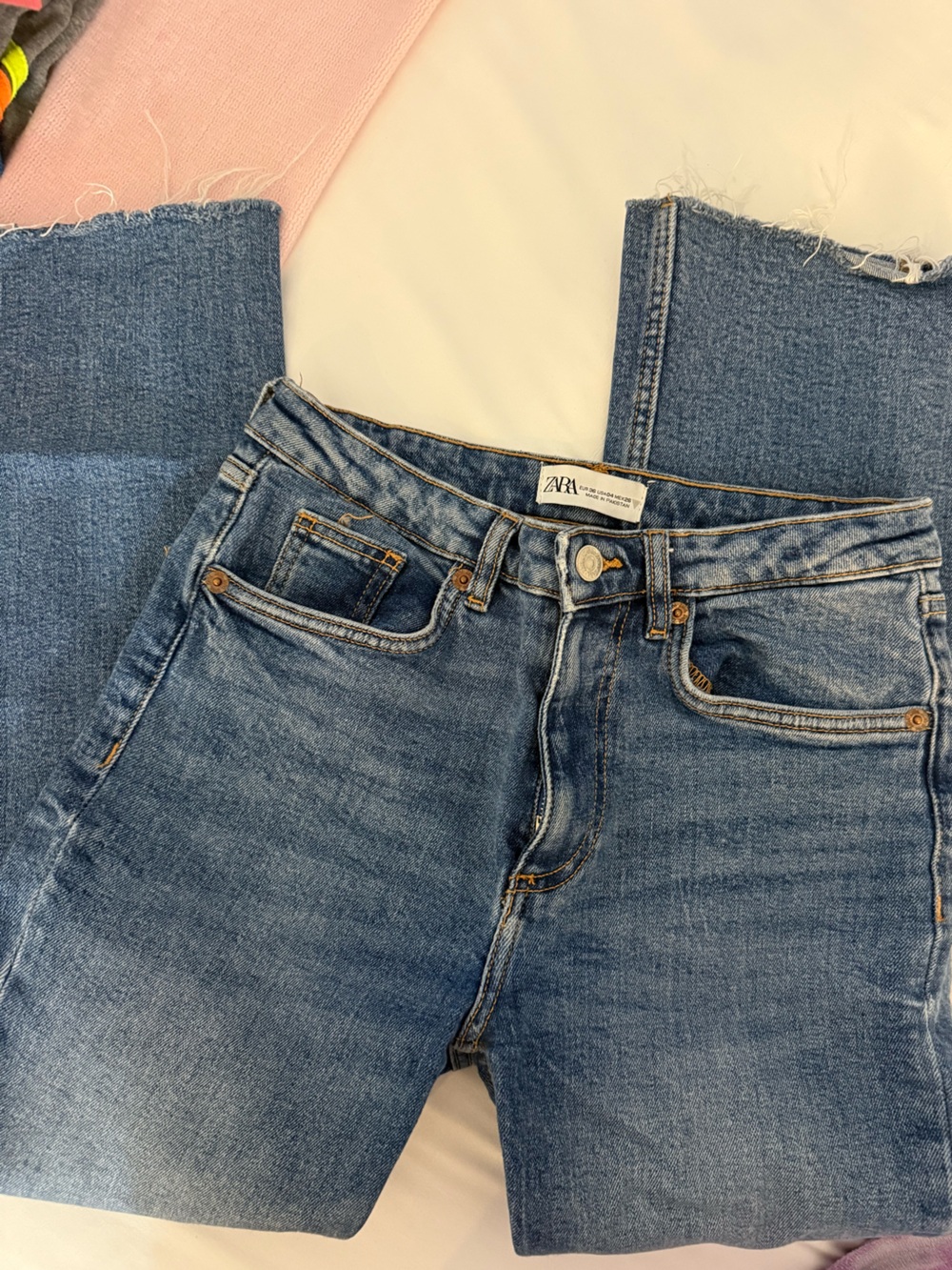 Zara High-Rise Blue Denim Jeans